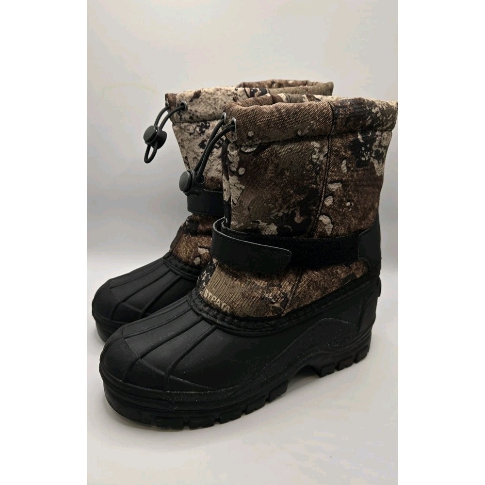 Outdoor‎ Kids Youth Size 2 Camo Winter Snow Boots 3M Thinsulate Waterproof